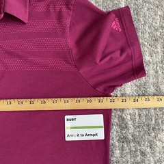 Adidas Climacool Active Collared Shirt Men Size L Fuchsia Pink Short Sleeve