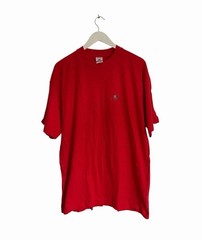 Vintage Fruit Of The Loom Single Stitch T Shirt Logo Front New Size L Red USA