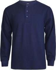 Knocker Men’s Waffle-Knit Thermal Henley Shirt