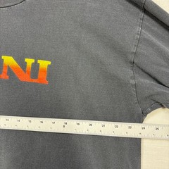 Vintage Kani Jeans Shirt Men XXL Black Flame Fire Sleeves Faded Cracked Y2K