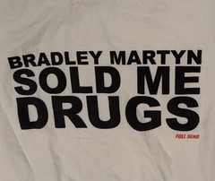 Full Send Nelk Boys Bradley Martyn Sold Me Drugs Men’s T-Shirt White Size Medium