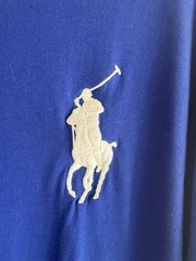 Polo Ralph Lauren Big Pony T-Shirt Blue Embroidered Crewneck Tee Size XL