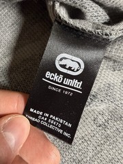 Ecko Untld Shirt Adult XXL Gray Camo Rhino Vinyl Pull Over Long Sleeve Mens