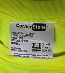 SAFETY YELLOW/REFLECTIVE T-SHIRT MEN’S LARGE
