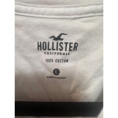 Hollister Mens Blue White Vertical Stripe Embroidered Logo Cotton T-Shirt L