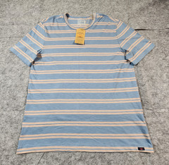 Faherty Men’s XL Sunwashed Tee – Coast Coral Stripe
