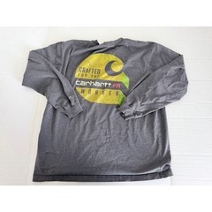 Carhartt FR Mens Long Sleeve Pocket T-Shirt Gray Flame Resistant Graphic Large