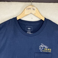 Vans Sailfish Graphic T Shirt Mens XL Navy Blue Custom Fit Skateboarding Fishing