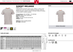 PAYPER SUNSET T-Shirt Maglia Uomo Manica Corta 100% Cotone Maglietta Girocollo