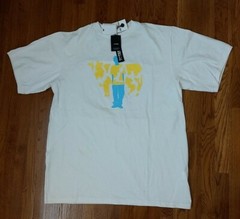 NWT RARE TEEBLOG TOTEMA Graphic Men Tee Shirt 3XL White Puzzle Pieces Blue Man