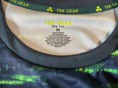 Tek Gear Men’s Wiking Dry Tek Blue/Green Polyester Stretchable Shirt NWT