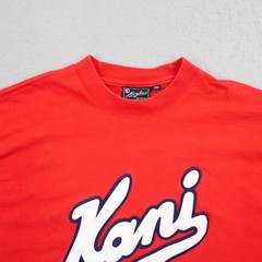 Vintage Kani Shirt Mens Large Red 23 Script Logo Streetwear Hip Hop Crewneck 90s