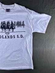 Vintage 90s Badlands SD Cowboy Horse Graphic T Shirt Western USA Single Stitch L