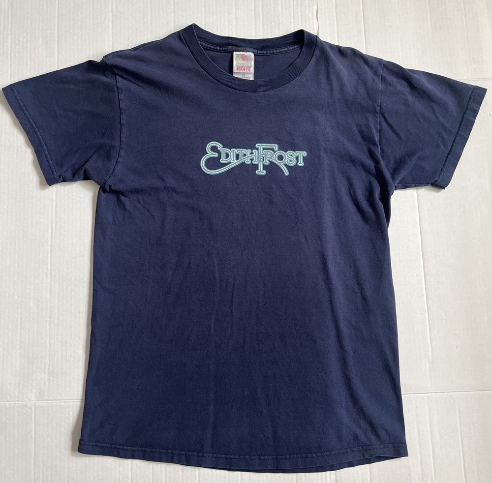 Edith Frost WONDER WONDER vintage t shirt Navy Blue Size M Medium – Rare, 2001