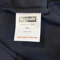 Big Dude Tank Sz 6X Men’s Big and Tall Black Shirt Summer Workout Gym Muscle NEW