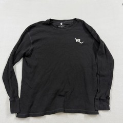 Rocawear Shirt Mens Big 4X Black Long Sleeve Thermal Waffle Knit Logo Tall