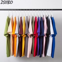 Pure Color Tees Tops Fashion Casual Cotton Short Sleeve Men’s O-Neck Streetwear