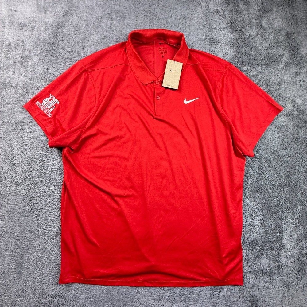 Nike Golf Polo XXL Mens Red Dri-Fit 2025 Ernie’s Open Ray Derby NWT