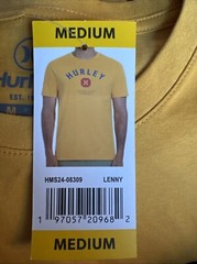 Hurley Men’s Soft Short Sleeve All Day Graphic Print Tee Lenny Size Medium NEW
