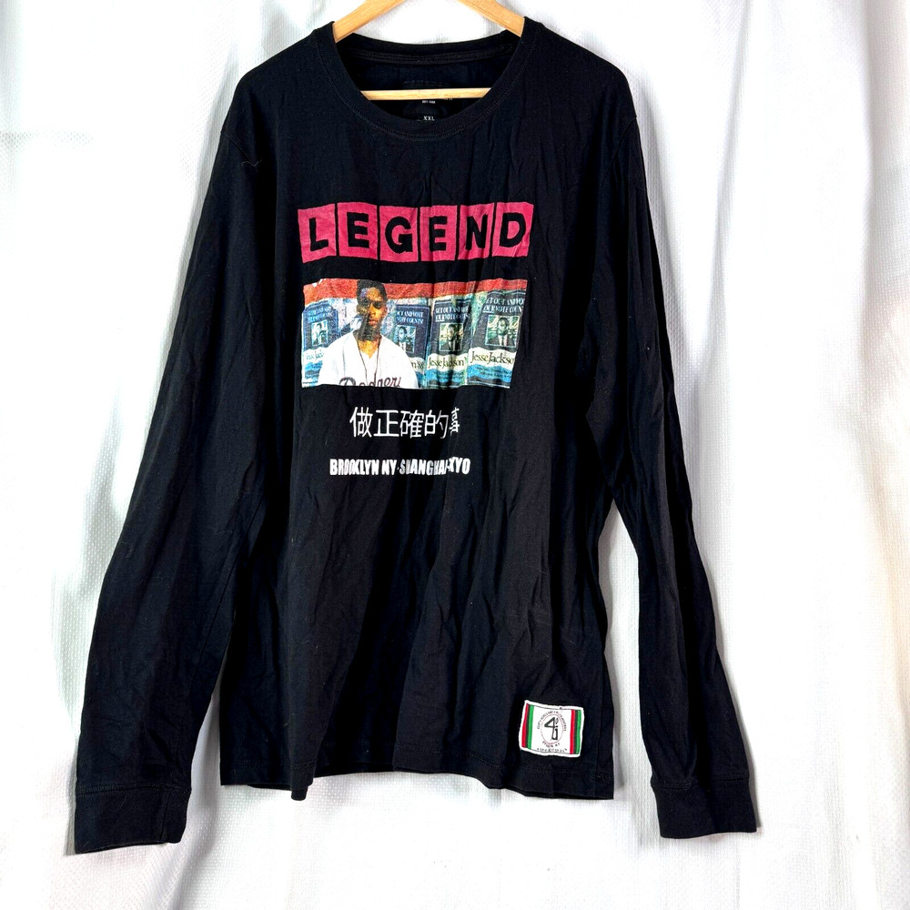 Defend Brooklyn Mens Shanghai Tokyo Legend Long Sleeve Shirt Sz XXL