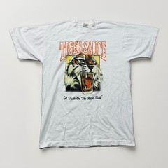 Vintage Tiger Sauce T Shirt Mens L Spicy Hot Tase On The Wild Side 90s