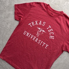 Vintage Mv Sport Mens T-Shirt L Heather Red Texas Tech University Collegiate