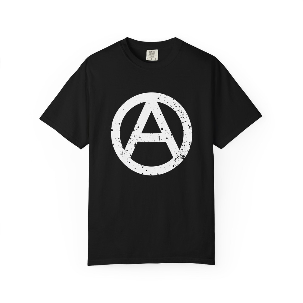 Anarchist T-shirt Circle A Symbol Tee AnCom AnSyn AnPrim AnFem