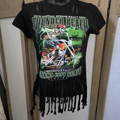 13th Thunder Beach Bike Week Panama City Beach T-Shirt Black Motorcyle Size S