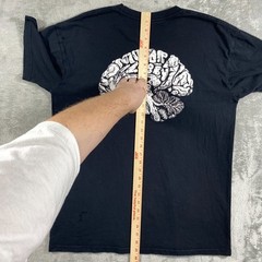 Motor Lobby Graphic T Shirt XL Black Brain Print Distressed Streetwear Indie Tee