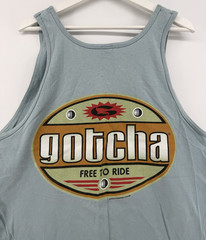 Vintage 1996 Gotcha Men’s Tank Top Surf Skate Blue Large USA