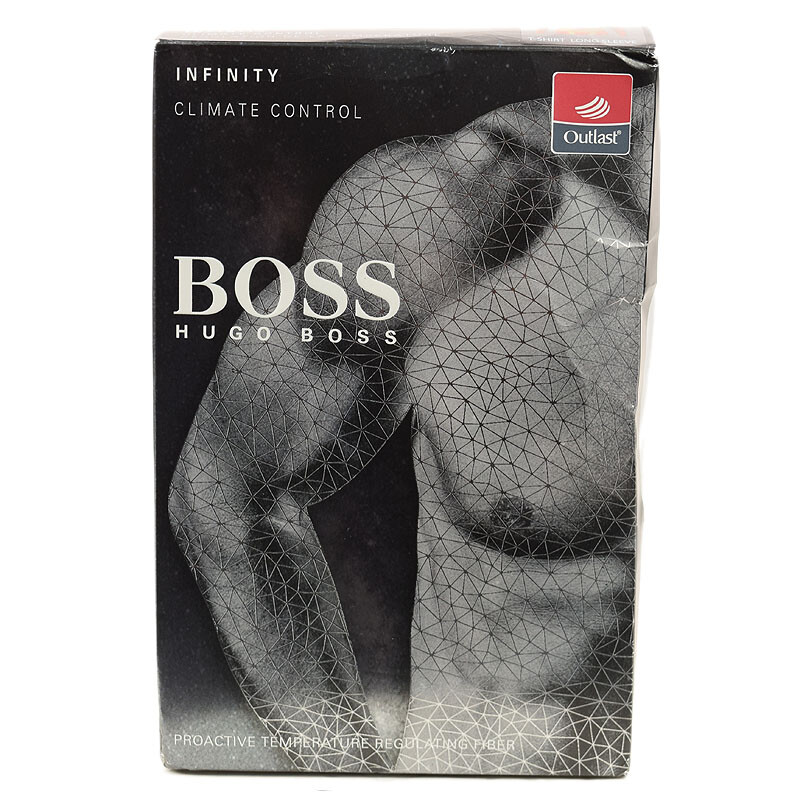 HUGO BOSS INFINITY Navy CLIMATE CONTROL Long Sleeve Lounge Tee LARGE NIB