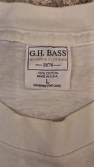 Vintage G.H. Bass Bass On The Fly Fishing T-Shirt USA Made White Size L Cotton