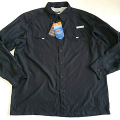 Habit Men’s Long Sleeve Blue Springs 40+ UPF Quick Dry Shirt Size XL Fishing NWT