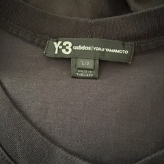 Yohji Yamamoto ADIDAS Y-3 Black T-Shirt Y3 Print “Staff tee “ Back Sz “L/G