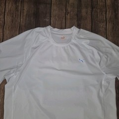 Puma Rash Guard T-Shirt Mens 2XL White Blue Gradient Athleisure Coastal Resort