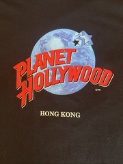 Vintage Planet Hollywood Hong Kong T-Shirt Mens XL Black Single Stitch USA Made