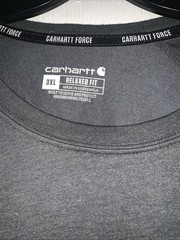 Carhartt Force Relaxed Fit Long Sleeve Pocket T- Shirt Carbon/Size 3XL TK4617-M