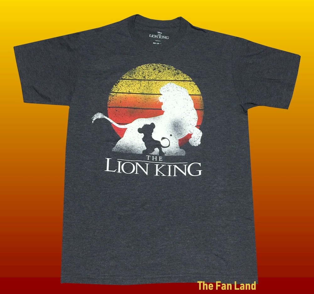 New Disney The Lion King Mufasa Simba Charcoal Mens T-Shirt