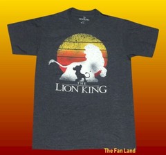 New Disney The Lion King Mufasa Simba Charcoal Mens T-Shirt