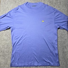 Amen Corner Masters T Shirt Mens L Blue Golf Pima Cotton Double Mercerized