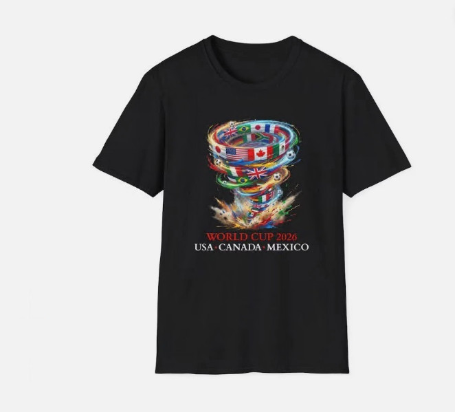 World Cup 2026 T-Shirt, Soccer Flags Graphic Tee, World Cup Shirt