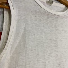 Vintage 40s White Tshirt Paper Thin Medium Sleeveless 50s Rockabilly Champknit