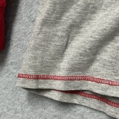 T-Shirt Mens Sz L Raglan Papa Bear Snow Flakes Christmas Graphic Red Gray