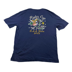 RLX Ralph Lauren 2025 Ryder Cup Team USA Men’s Embroidered T-Shirt Navy • Medium