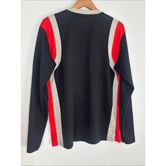 Puma Black Red Gray Long Sleeve Athletic Top Y2K 90s Logo Outdoor Mens Large