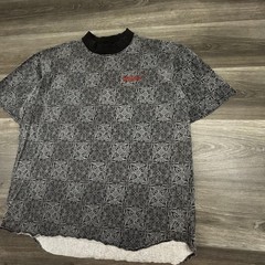 Vintage Mossimo Shirt Mens XL Gray Geometric All Over Print AOP Logo Streetwear