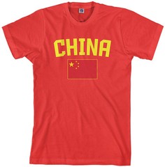 Threadrock Men’s China Flag T-shirt Chinese National Team