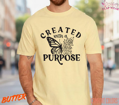 Unisex Created With A Purpose T-Shirt, Men T shirt,Women T shirt Gift Christian