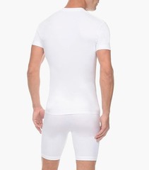 Men’s Crew-neck T-Shirt, White 6 Pack “Cotton & Tagless & Lay Flat Collar” NEW