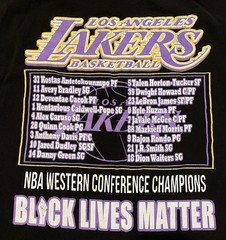 2020 LA Lakers NBA Playoffs Faded Shirt XL Basketball Kobe Shaq Champion Vtg Y2K